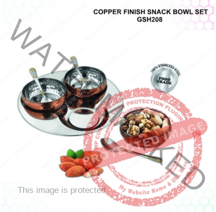 Copper Finish Snack Set of 7